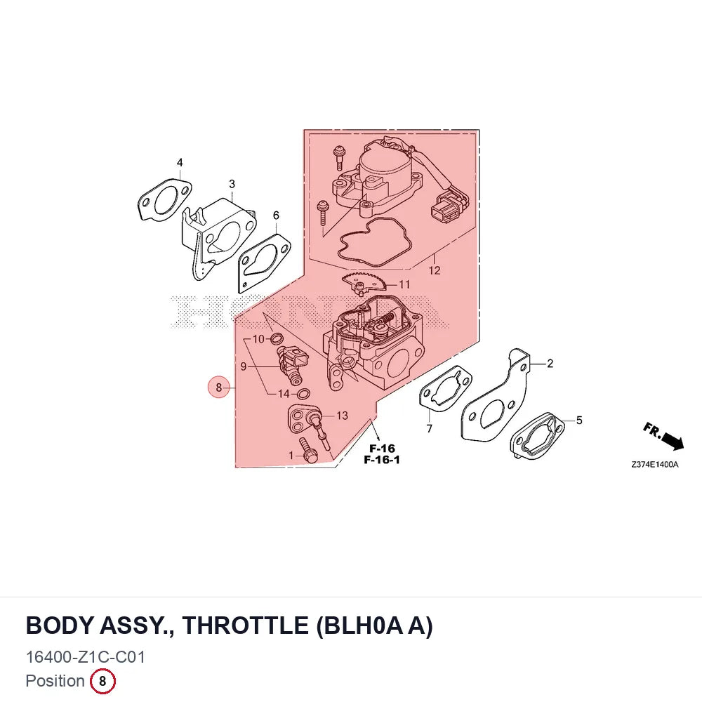 BODY ASSY., THROTTLE (BLH0A A)