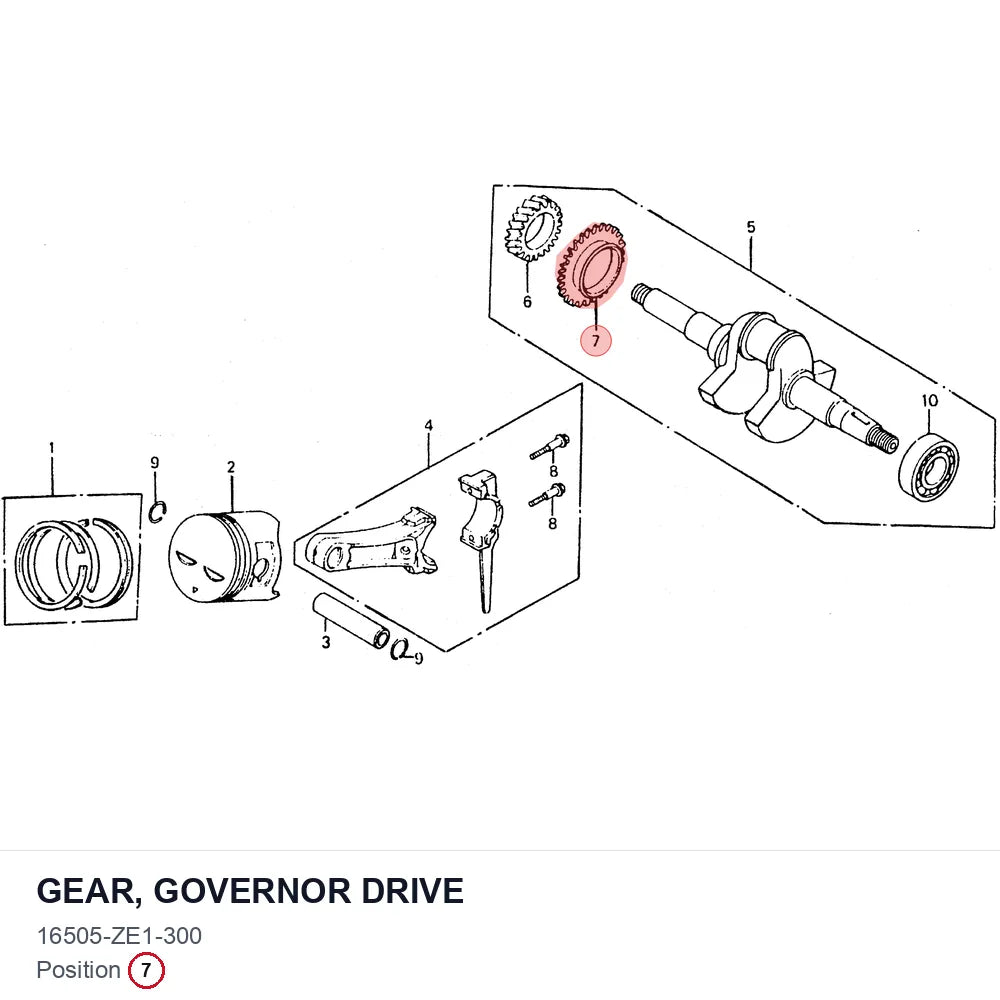 GEAR, GOVERNOR DRIVE