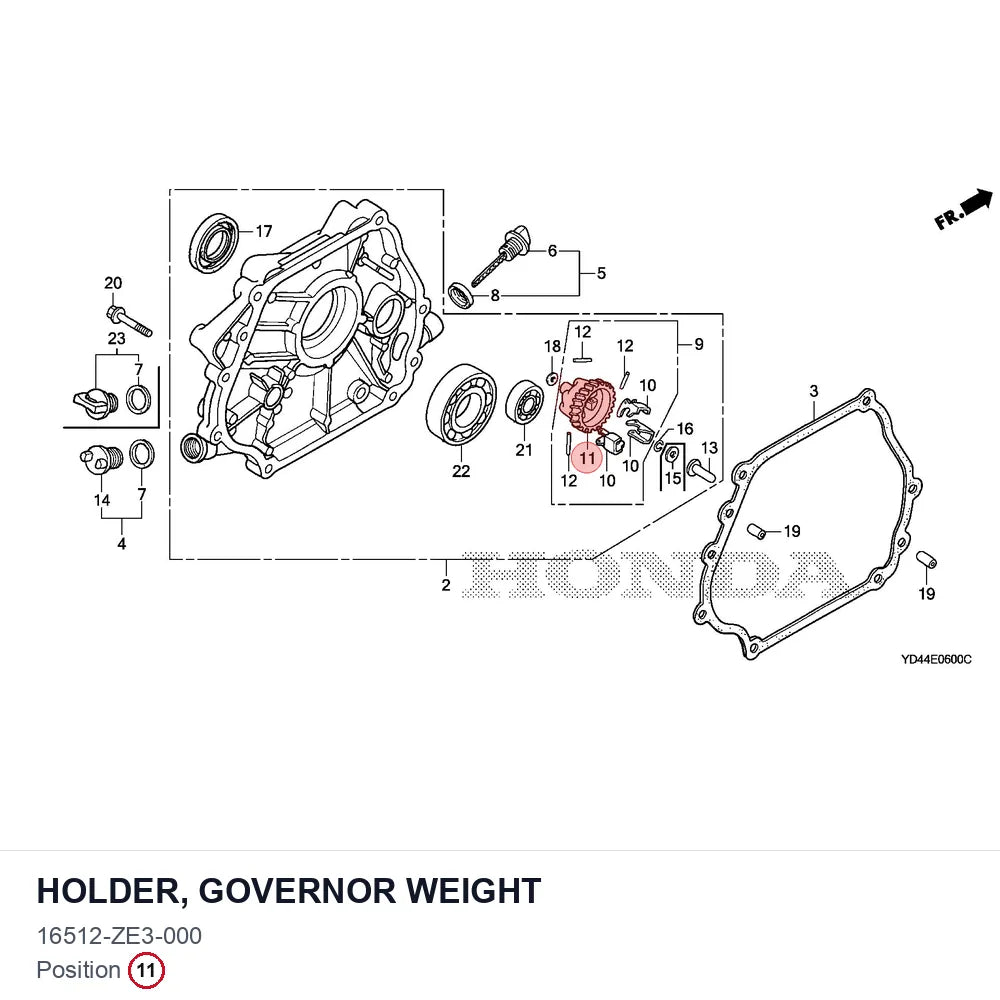 HOLDER, GOVERNOR WEIGHT