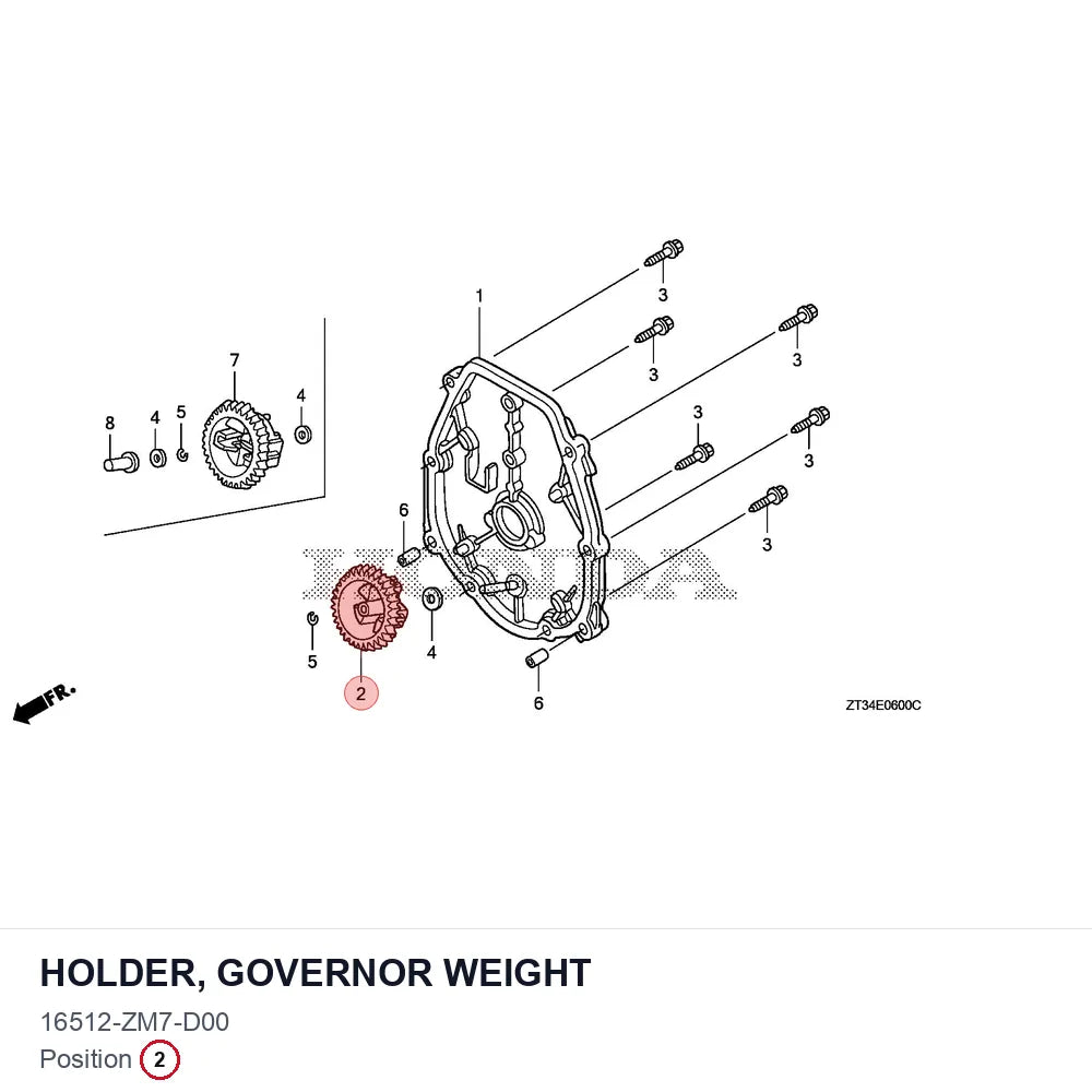 HOLDER, GOVERNOR WEIGHT