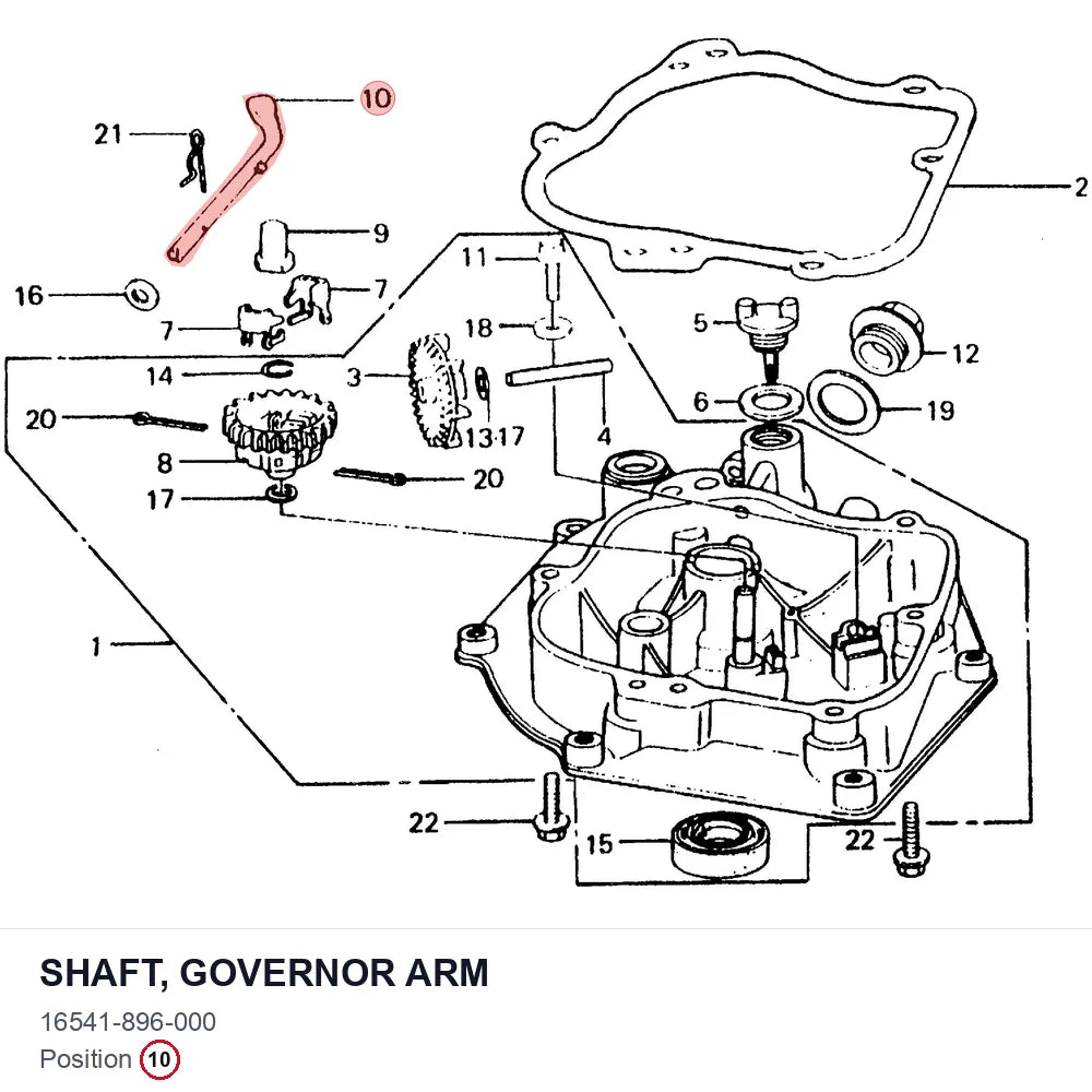 SHAFT, GOVERNOR ARM