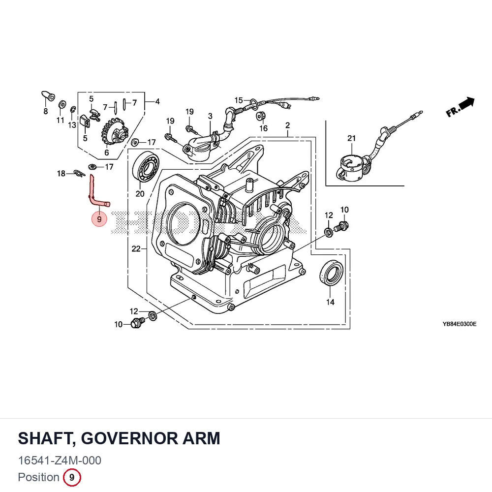 SHAFT, GOVERNOR ARM