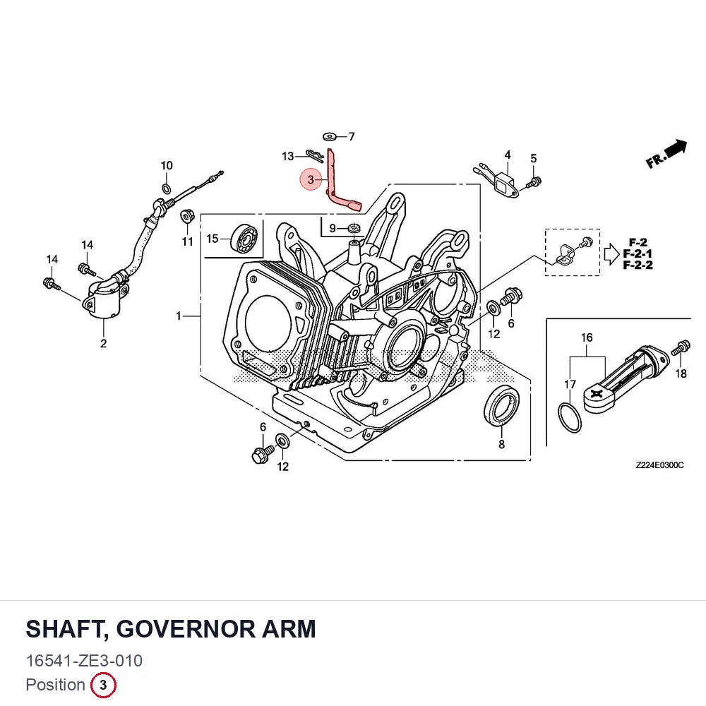 SHAFT, GOVERNOR ARM