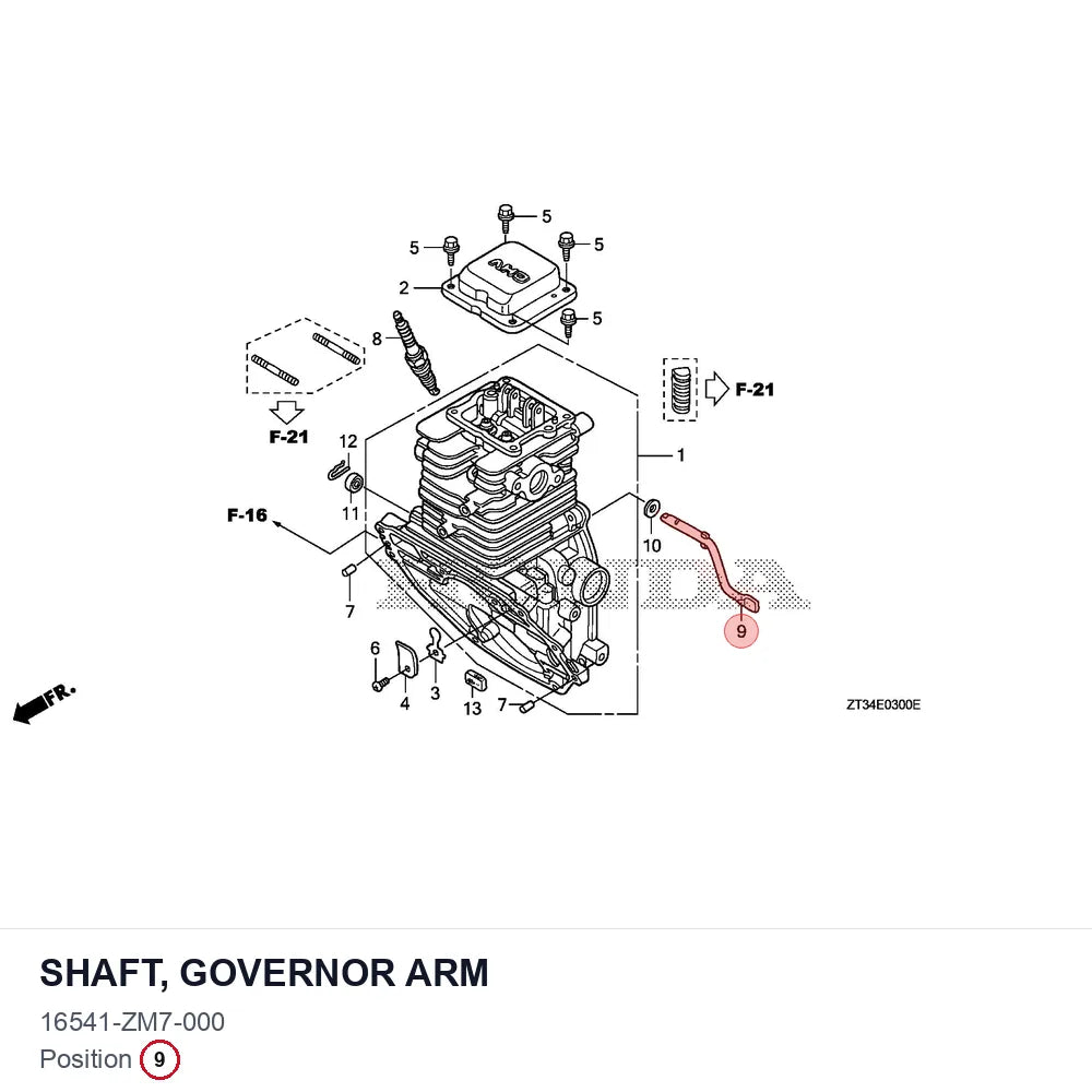 SHAFT, GOVERNOR ARM