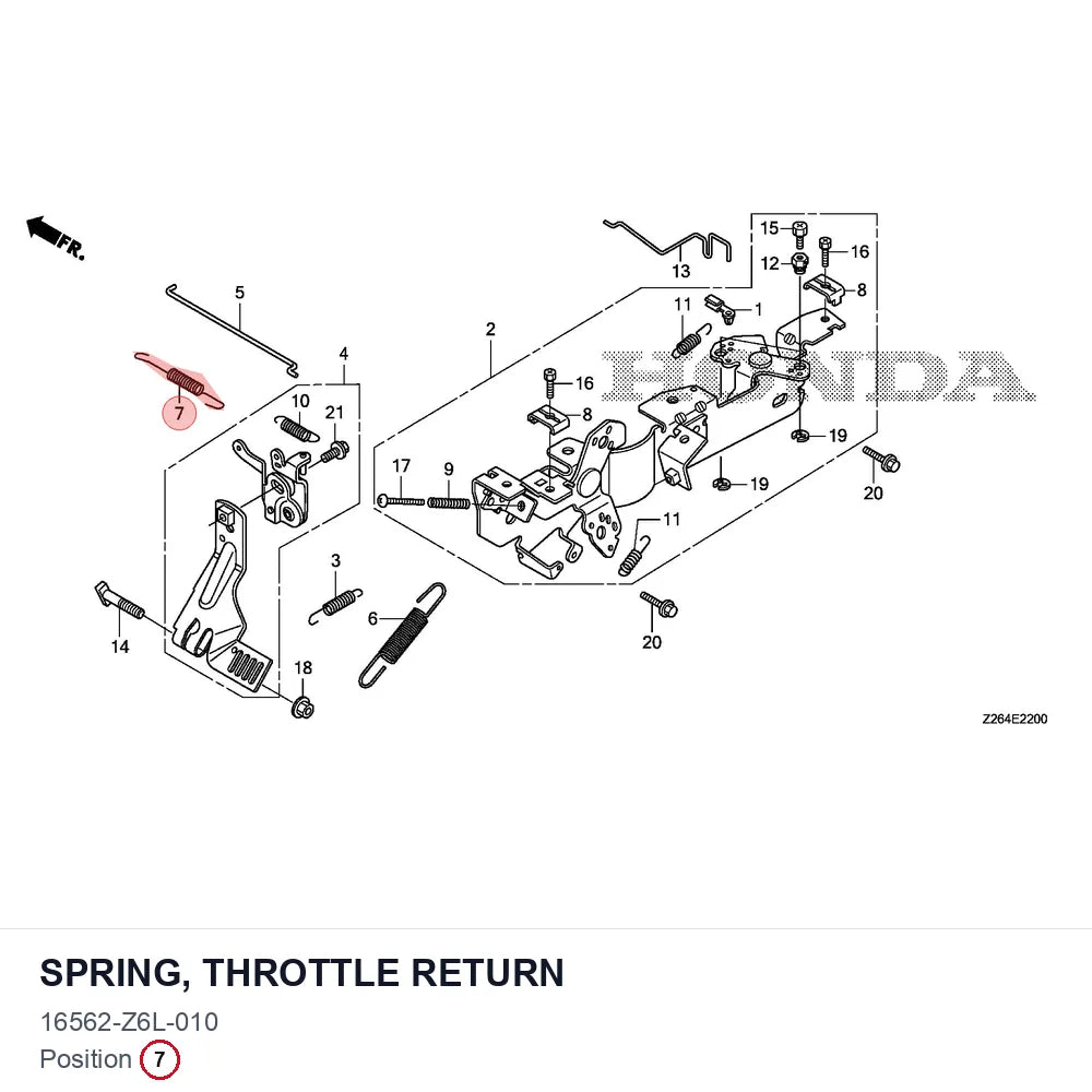 SPRING, THROTTLE RETURN