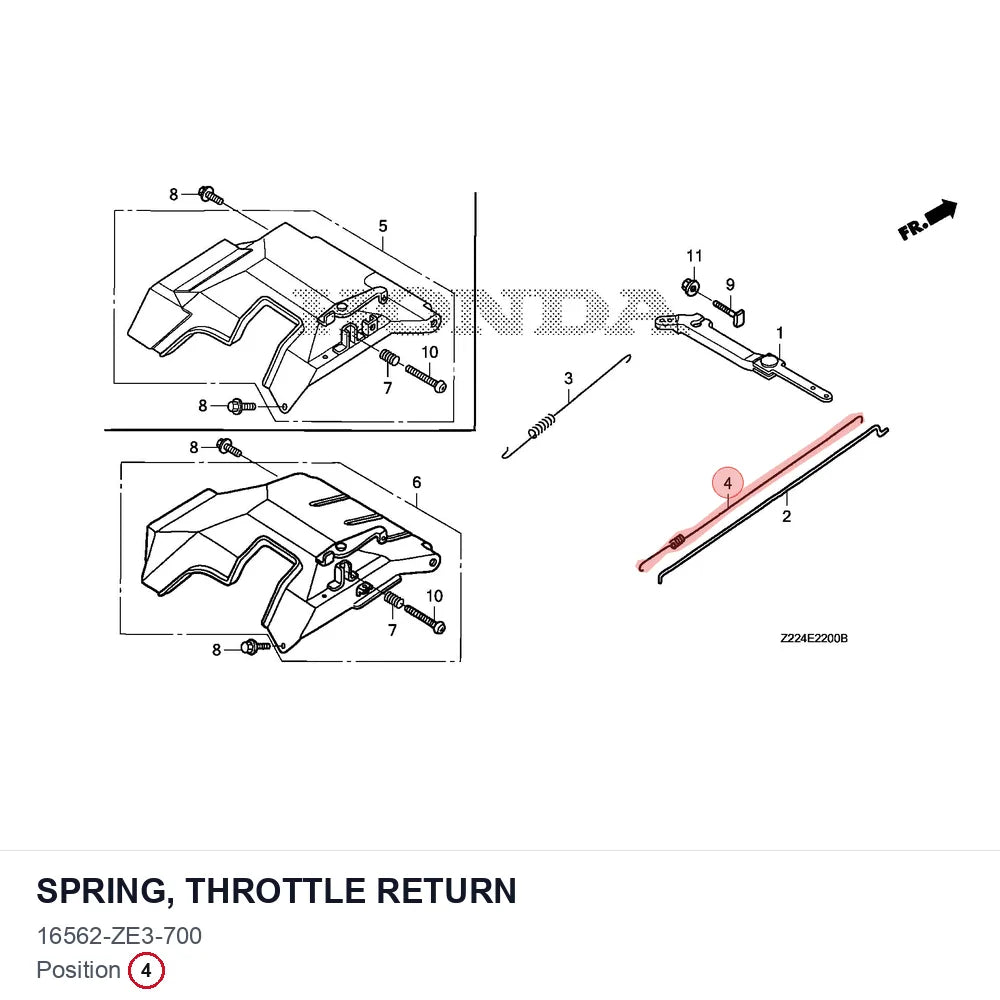 SPRING, THROTTLE RETURN