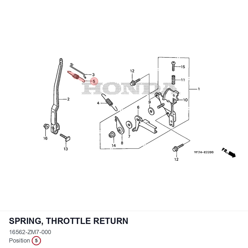 SPRING, THROTTLE RETURN