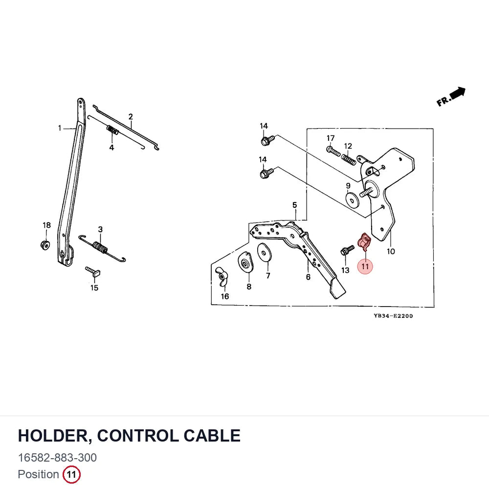 HOLDER, CONTROL CABLE