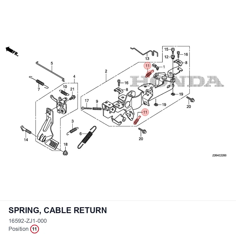 SPRING, CABLE RETURN