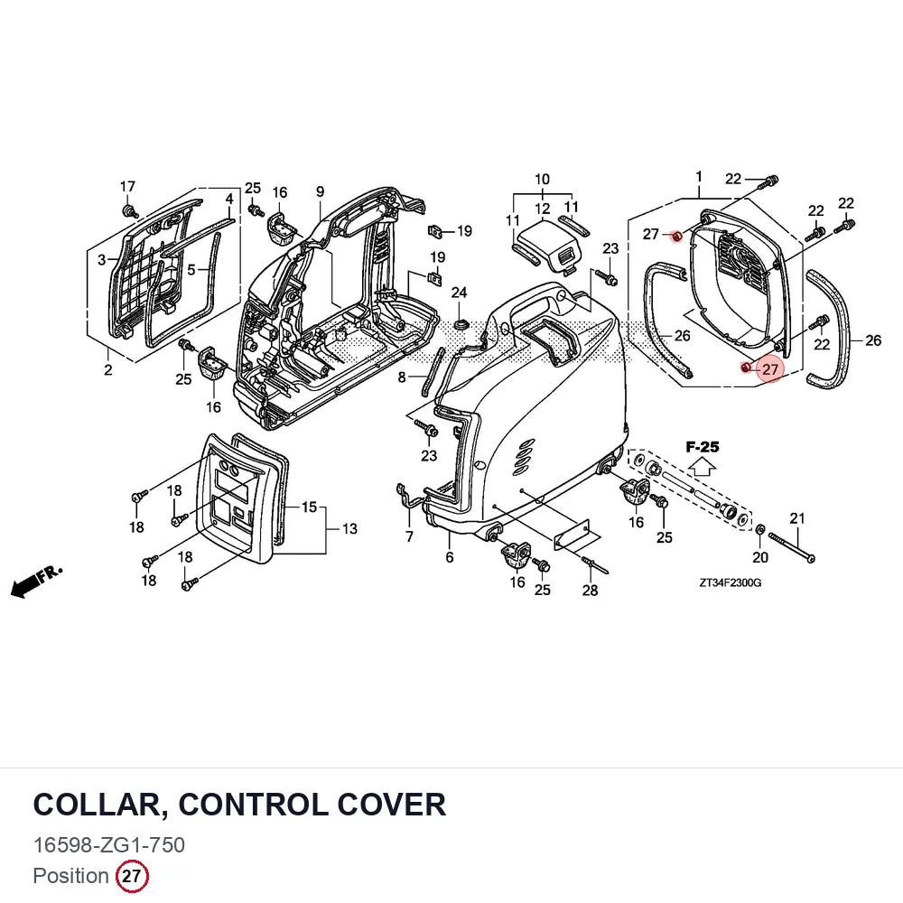 COLLAR, CONTROL COVER