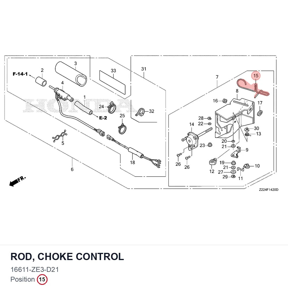 ROD, CHOKE CONTROL