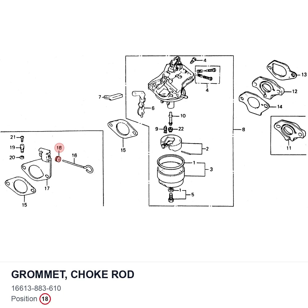 GROMMET, CHOKE ROD