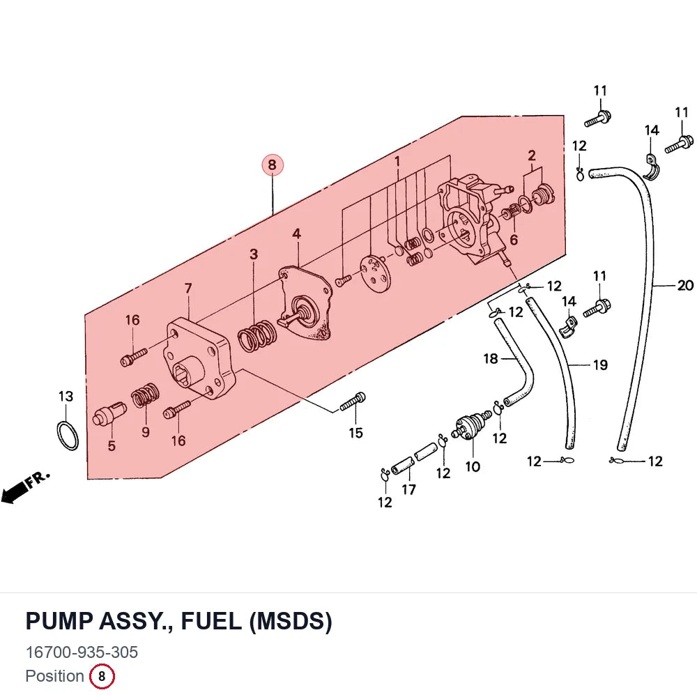 PUMP ASSY., FUEL (MSDS)