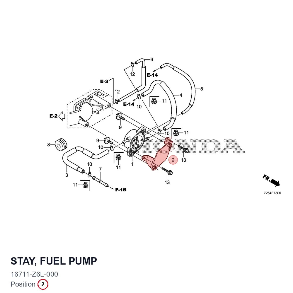 STAY, FUEL PUMP