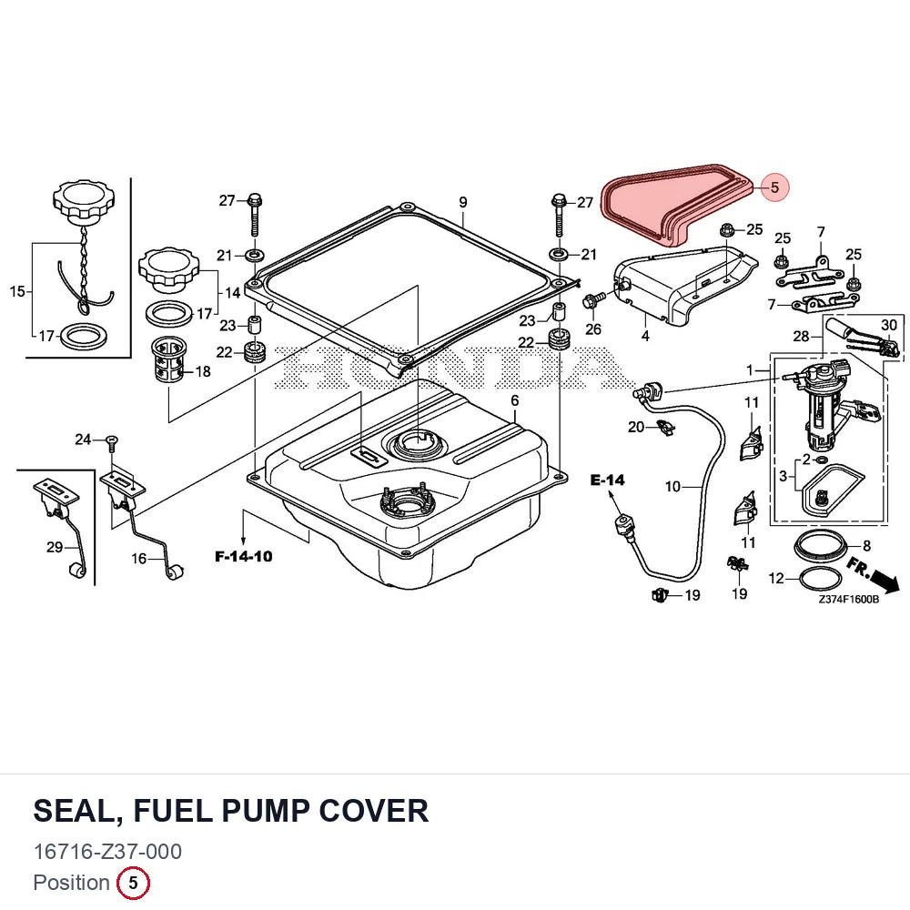 SEAL, FUEL PUMP COVER