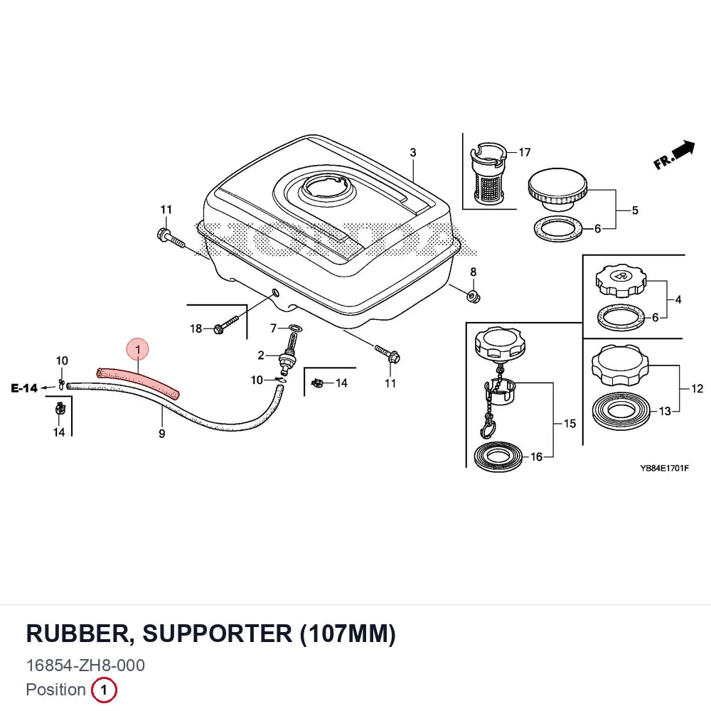RUBBER, SUPPORTER (107MM)