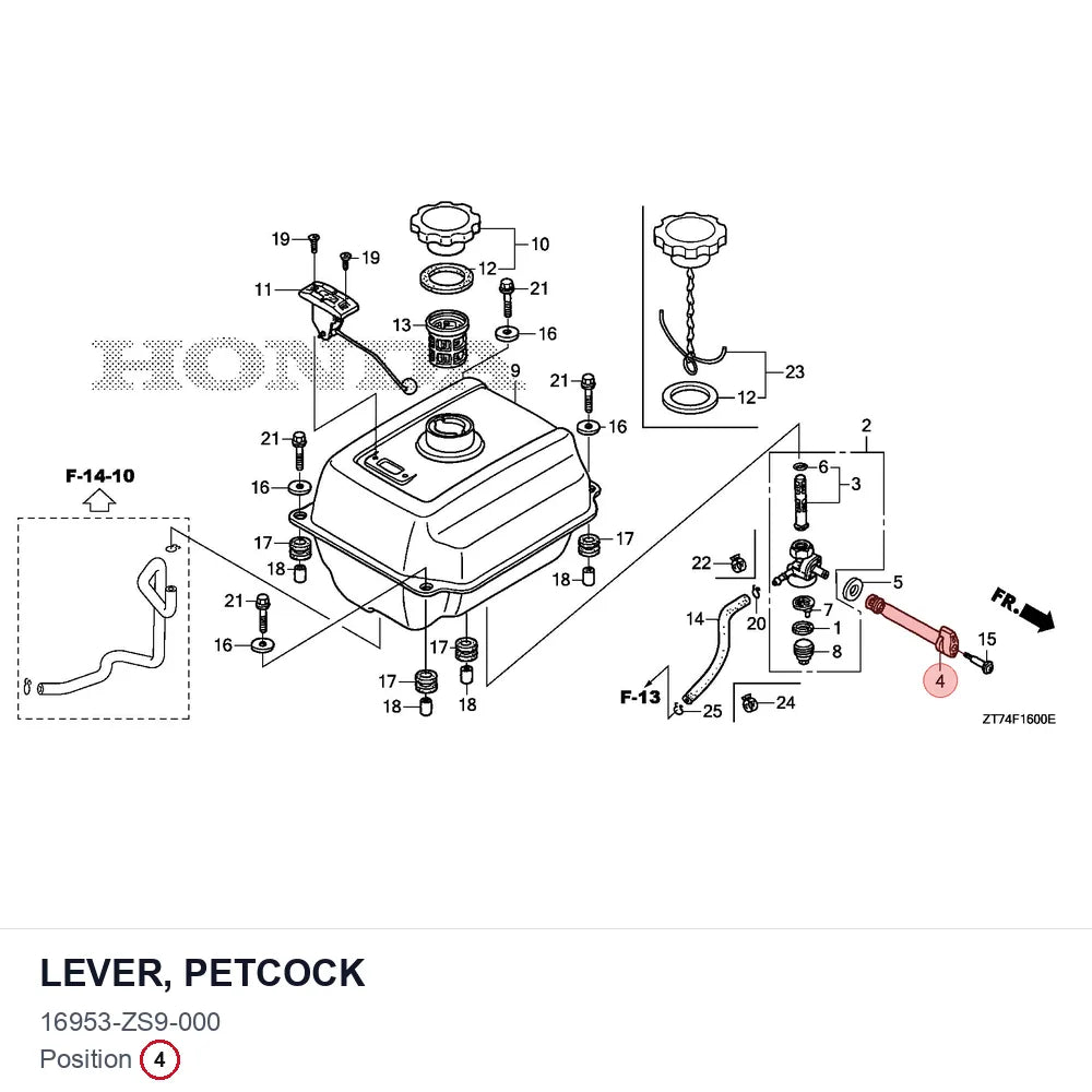 LEVER, PETCOCK