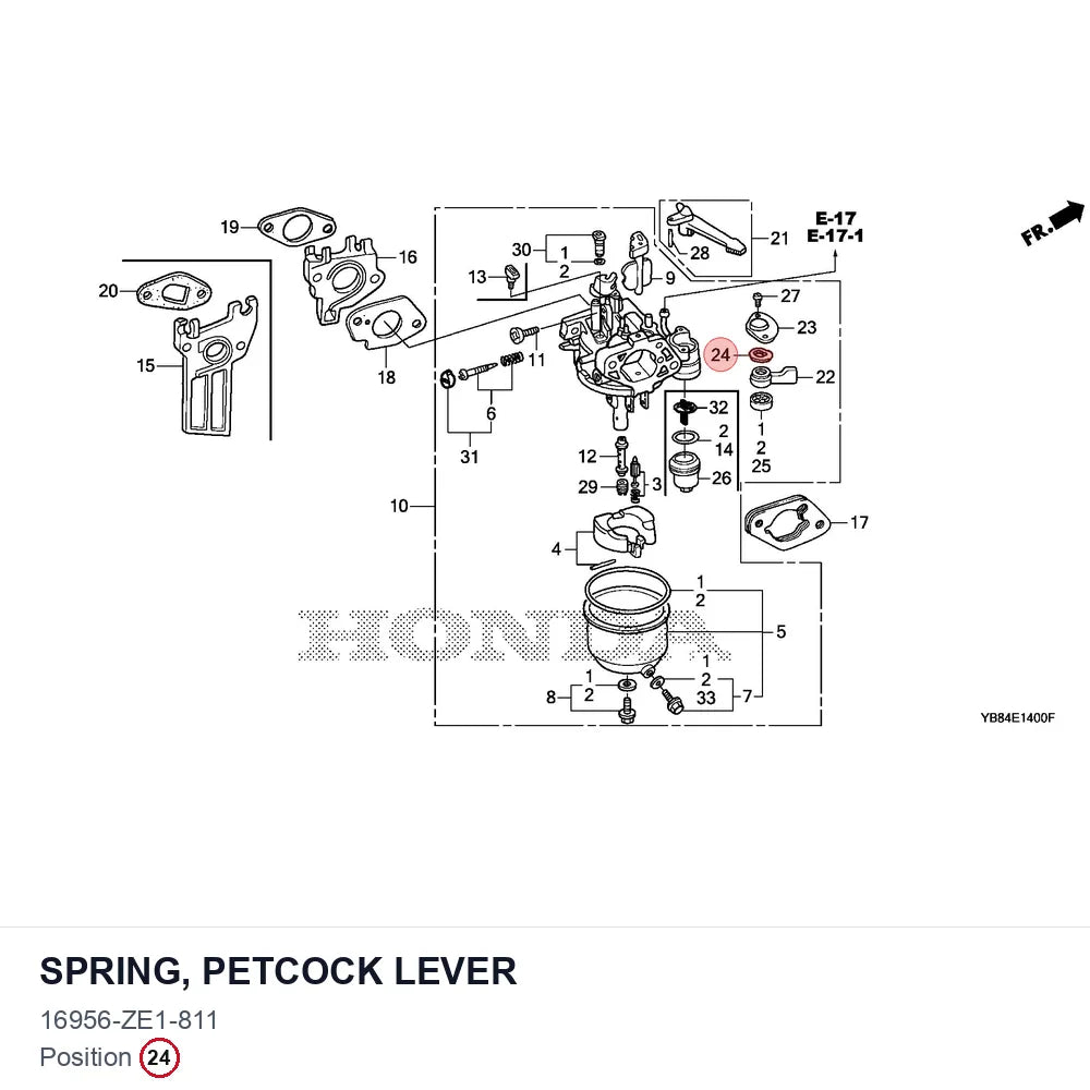 SPRING, PETCOCK LEVER