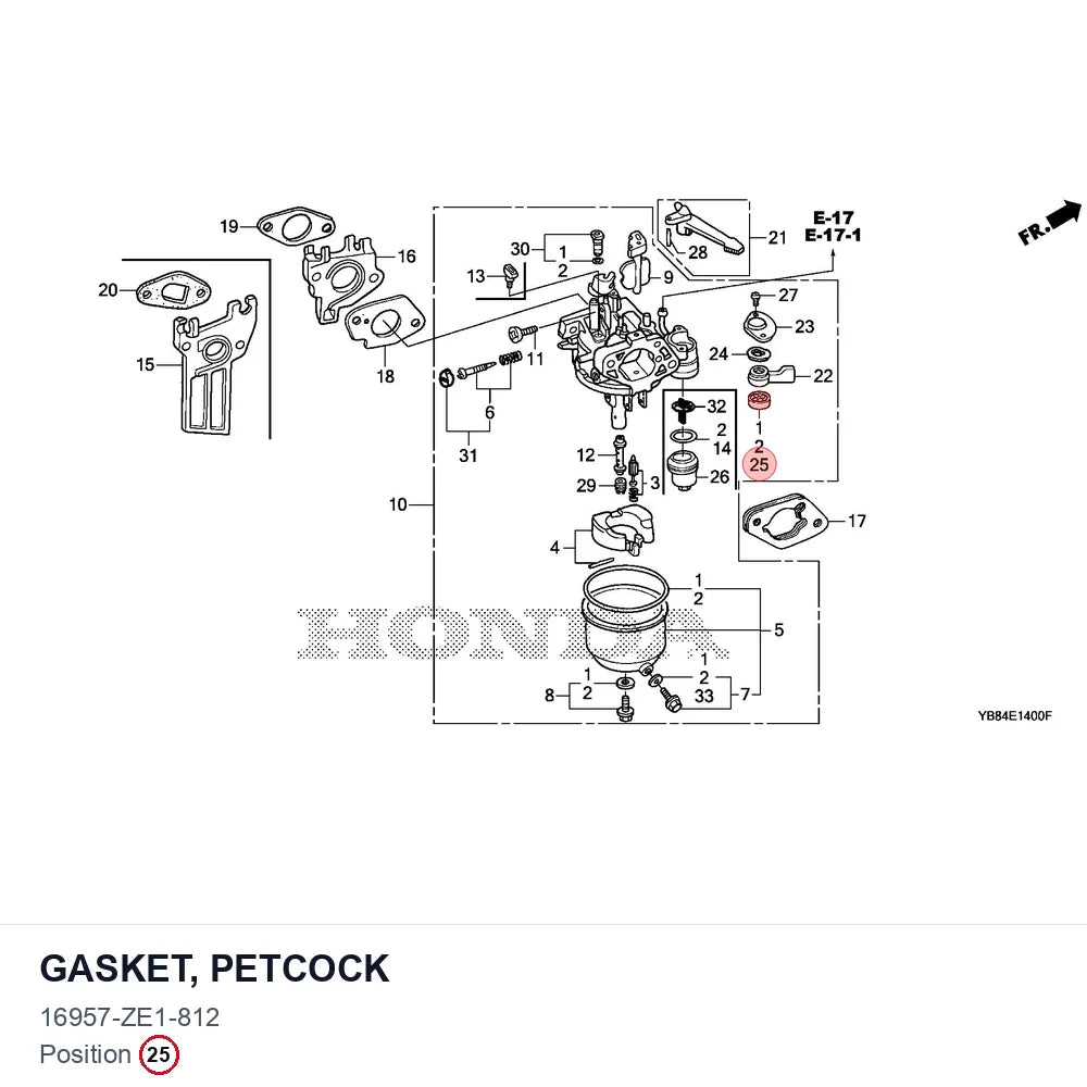 GASKET, PETCOCK