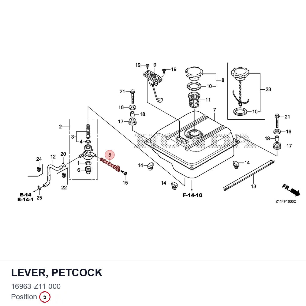 LEVER, PETCOCK