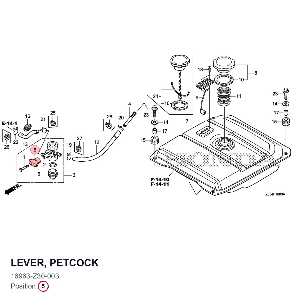 LEVER, PETCOCK