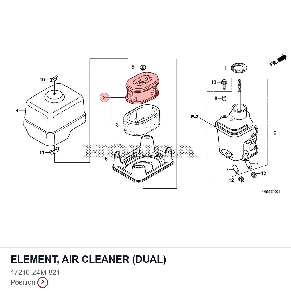 ELEMENT, AIR CLEANER (DUAL)