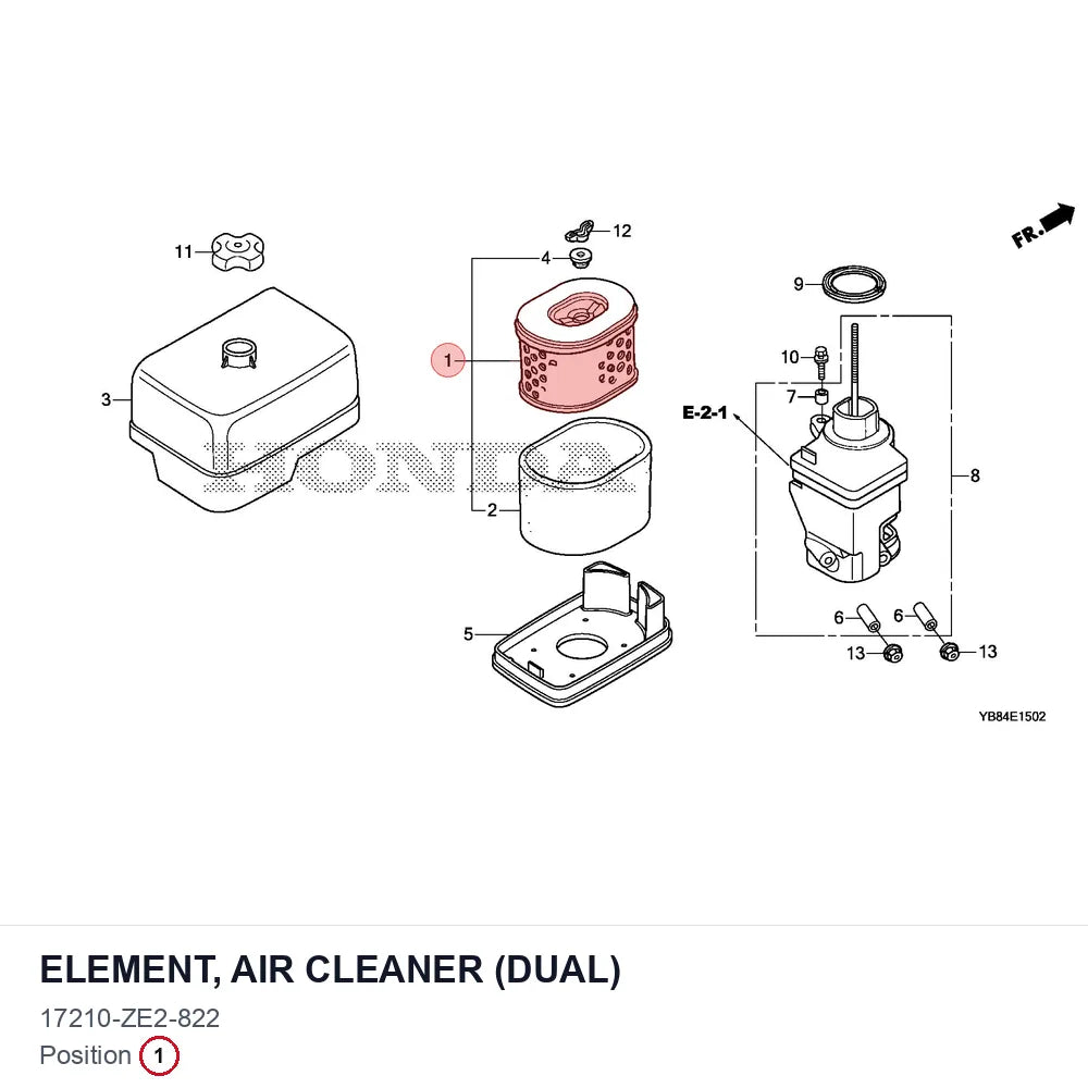ELEMENT, AIR CLEANER (DUAL)