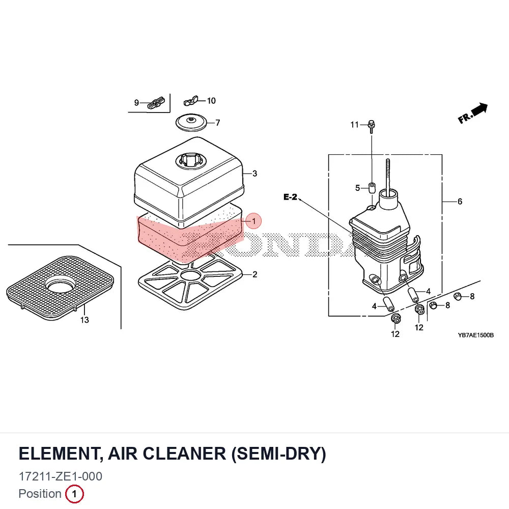 ELEMENT, AIR CLEANER (SEMI-DRY)