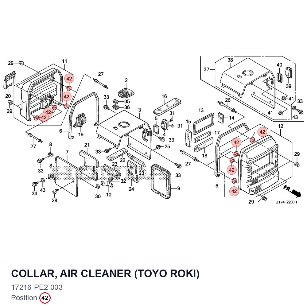 COLLAR, AIR CLEANER (TOYO ROKI)