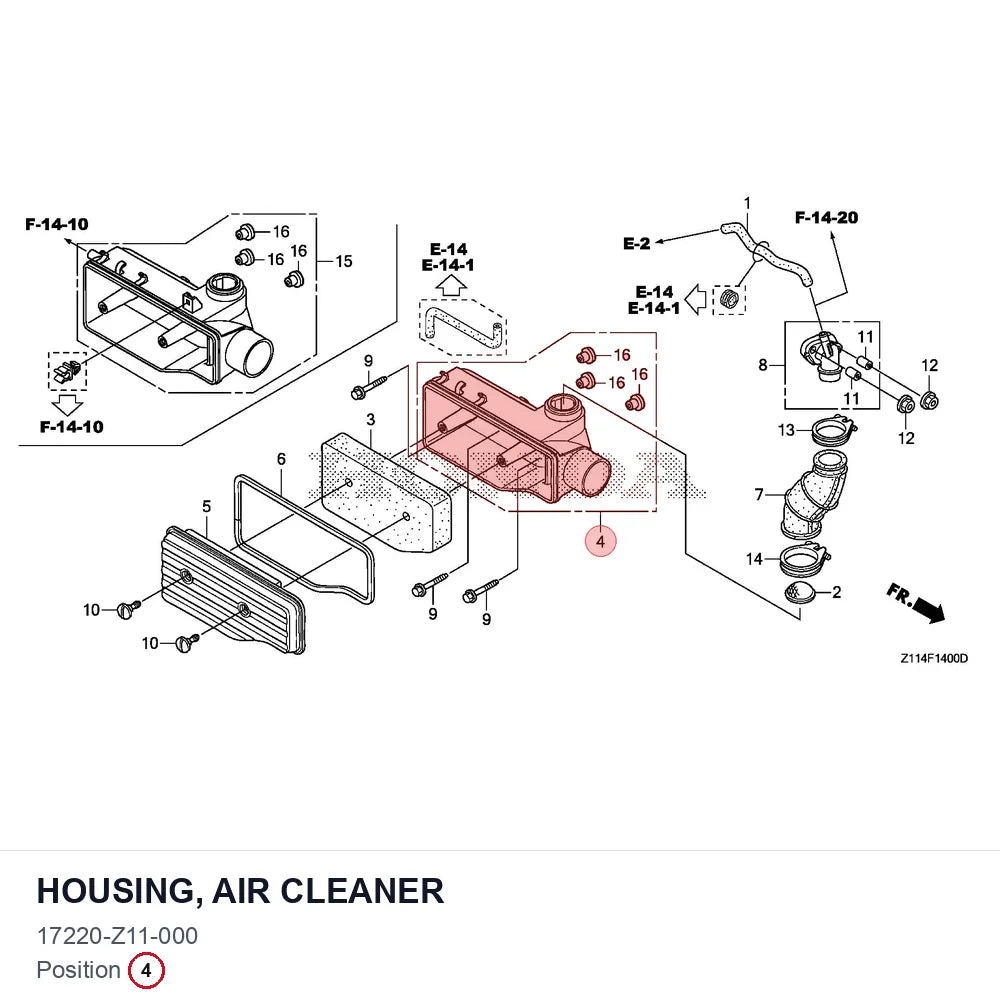 HOUSING, AIR CLEANER