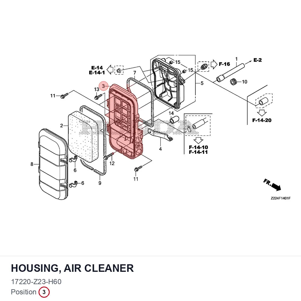 HOUSING, AIR CLEANER