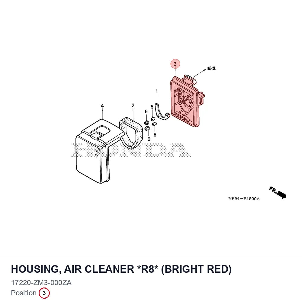 HOUSING, AIR CLEANER *R8* (BRIGHT RED)