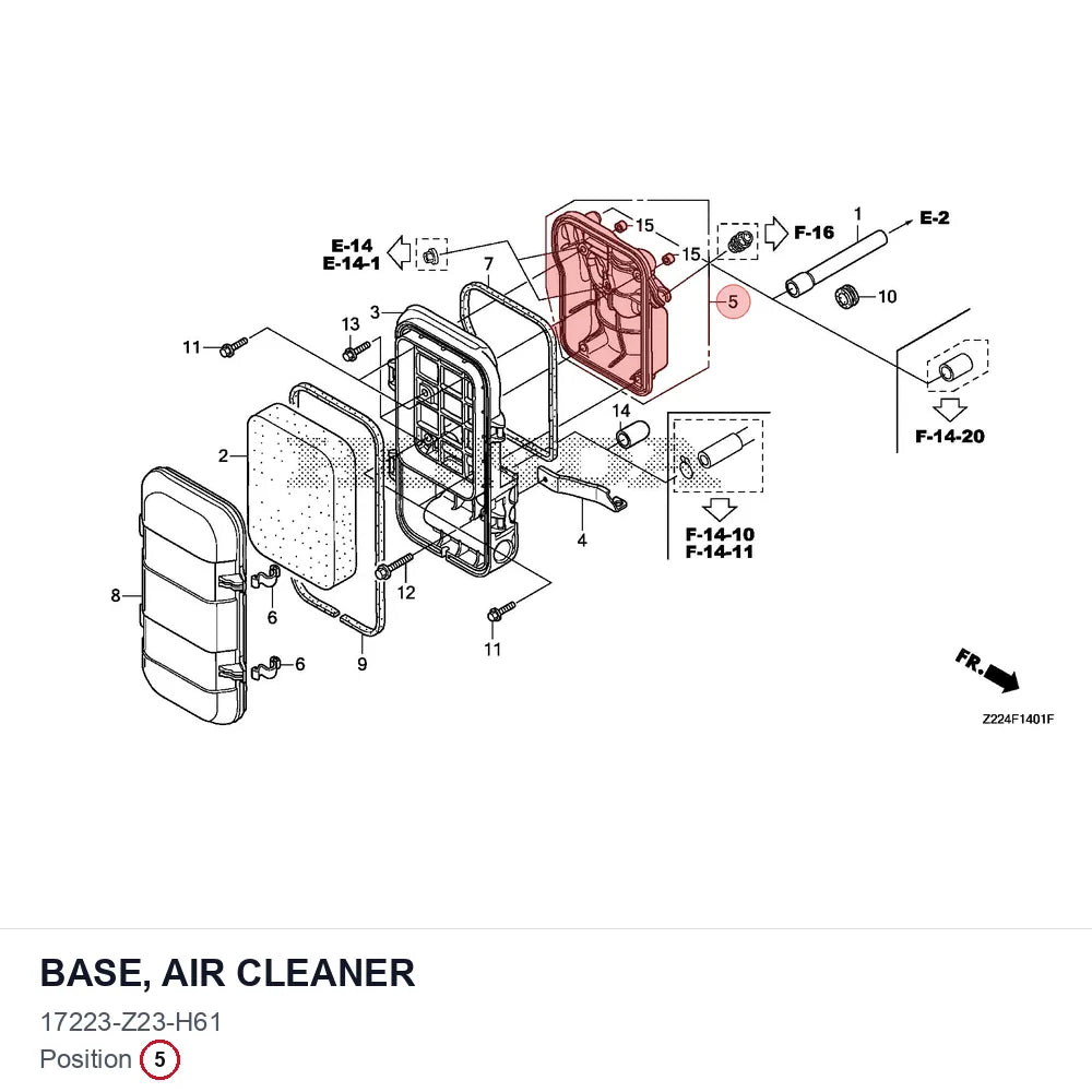BASE, AIR CLEANER