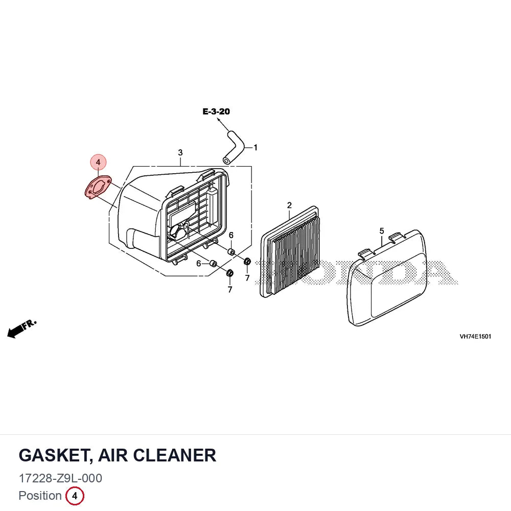 GASKET, AIR CLEANER