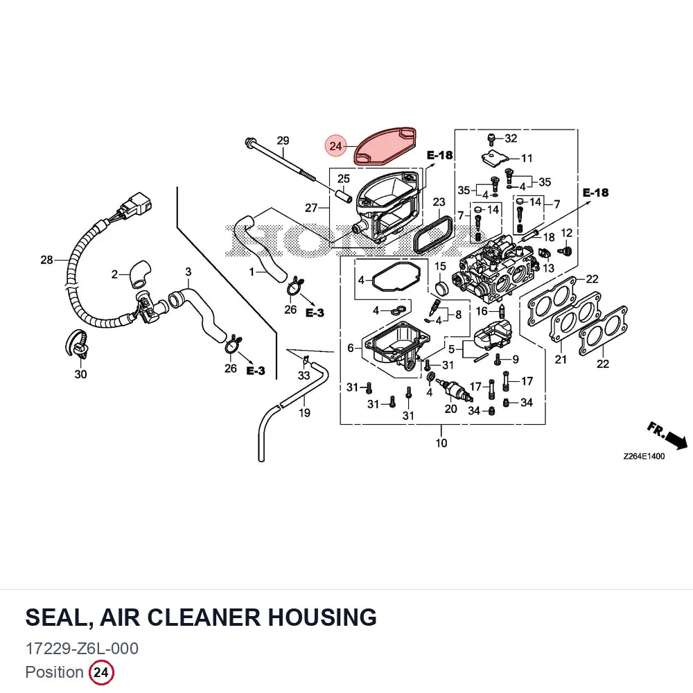 SEAL, AIR CLEANER HOUSING