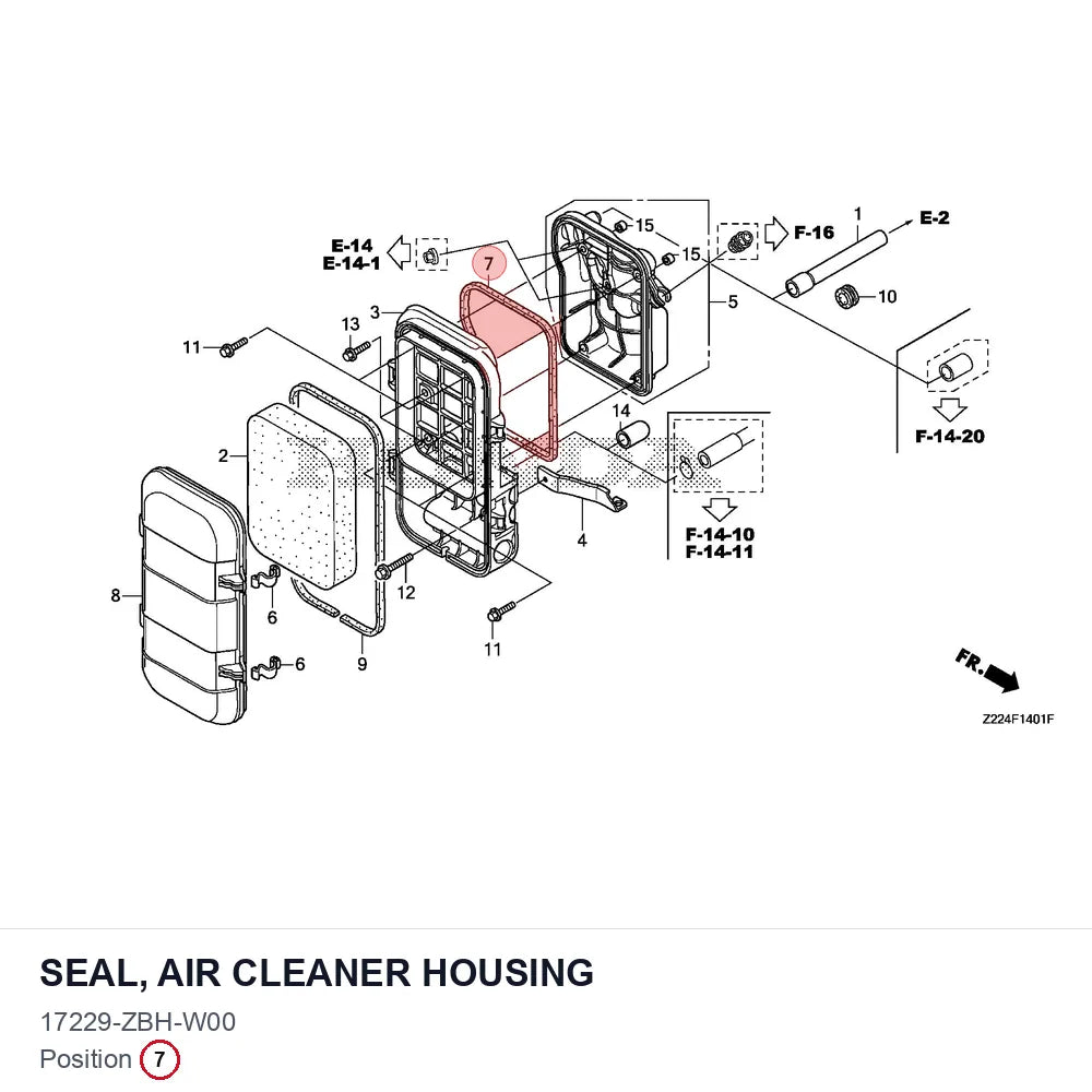 SEAL, AIR CLEANER HOUSING