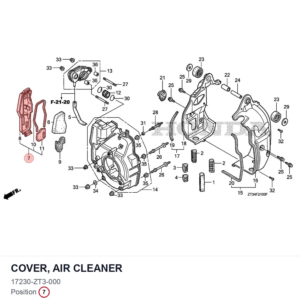 COVER, AIR CLEANER