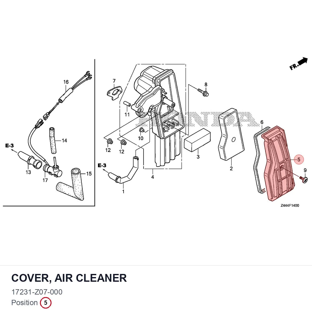 COVER, AIR CLEANER
