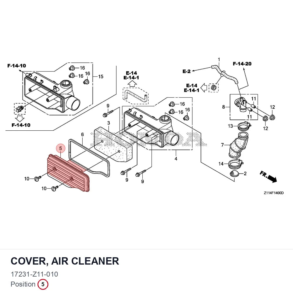 COVER, AIR CLEANER