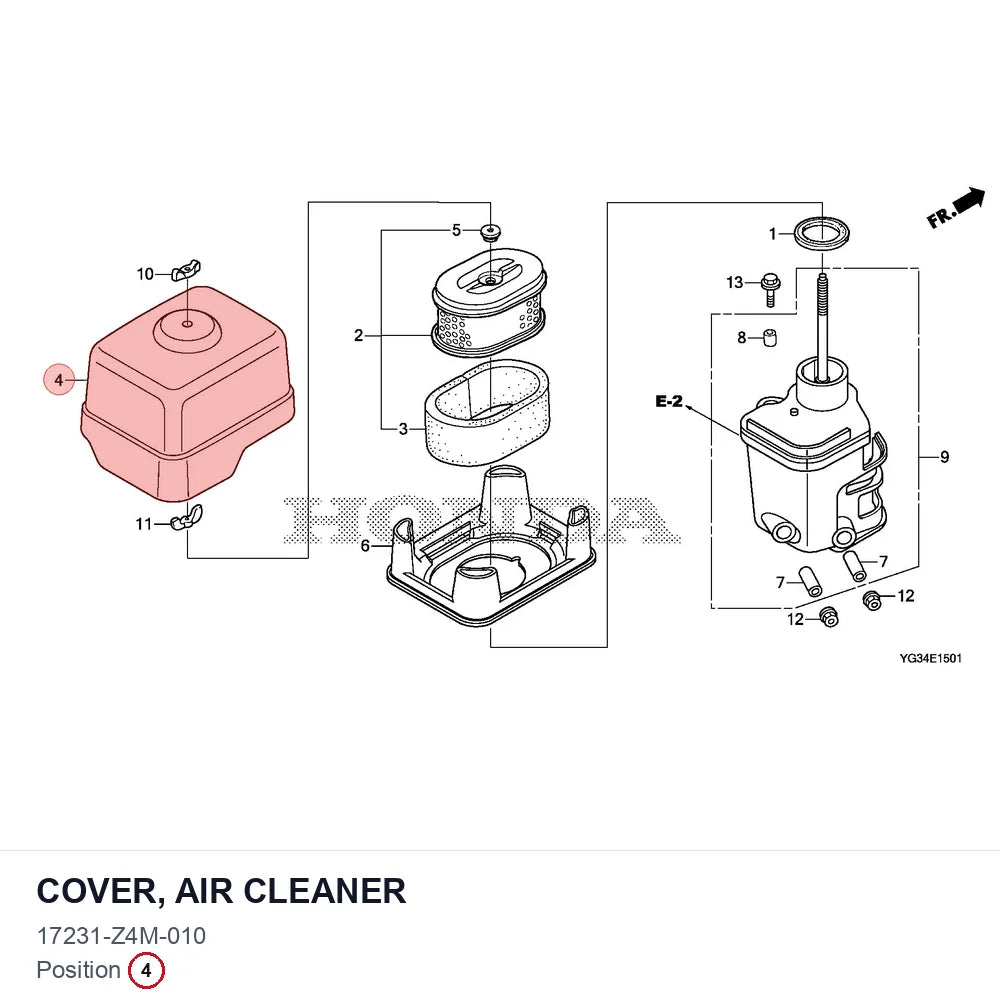COVER, AIR CLEANER