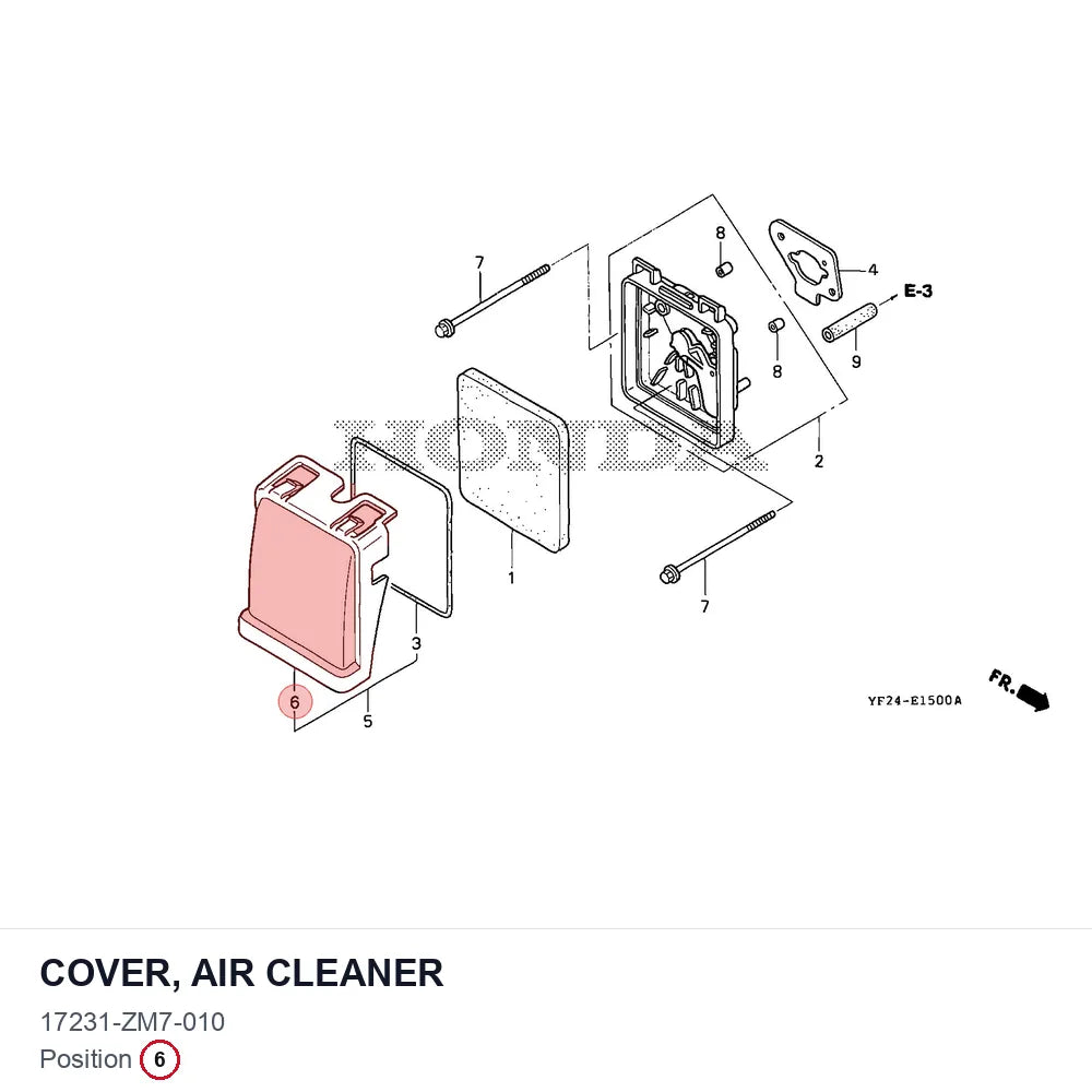 COVER, AIR CLEANER