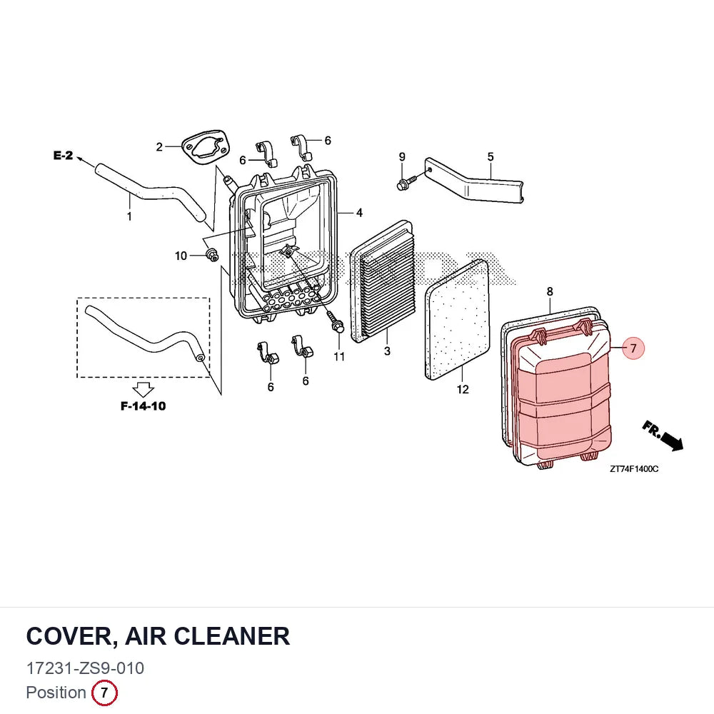 COVER, AIR CLEANER