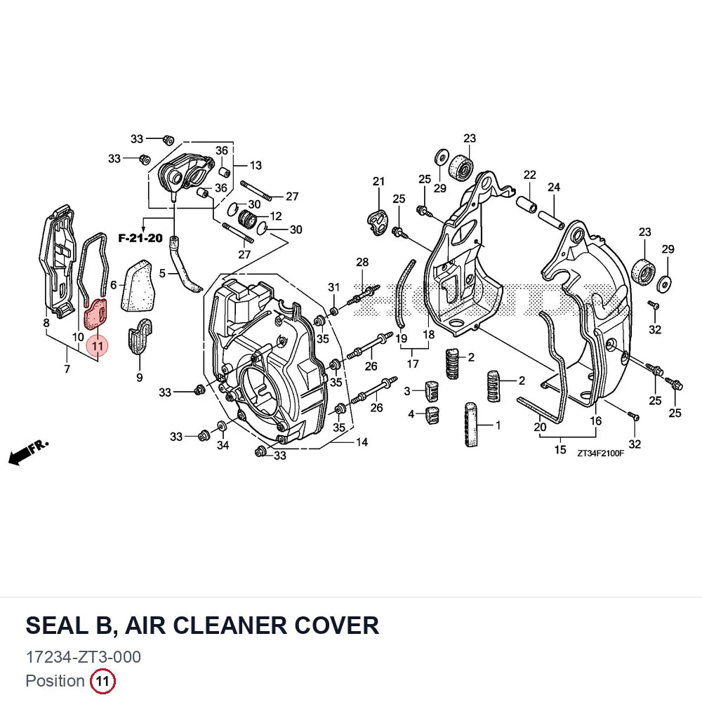 SEAL B, AIR CLEANER COVER