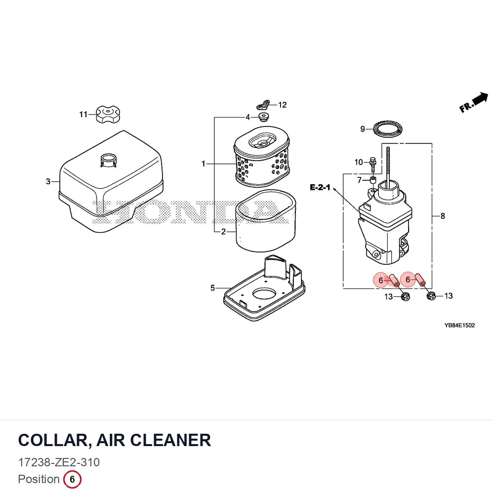 COLLAR, AIR CLEANER