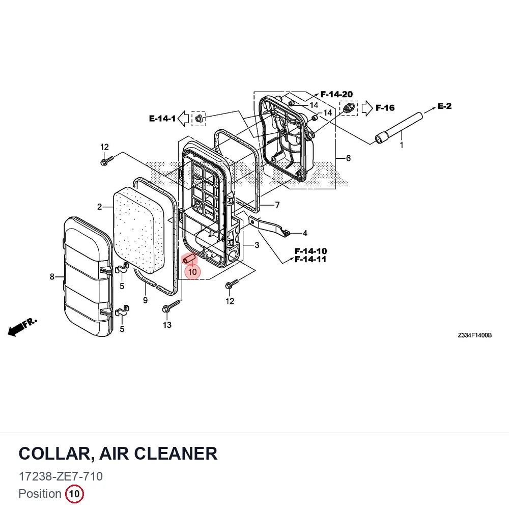 COLLAR, AIR CLEANER