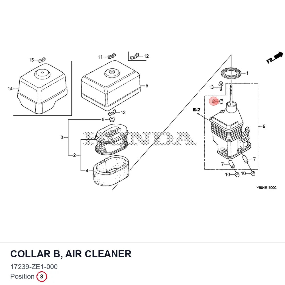 COLLAR B, AIR CLEANER