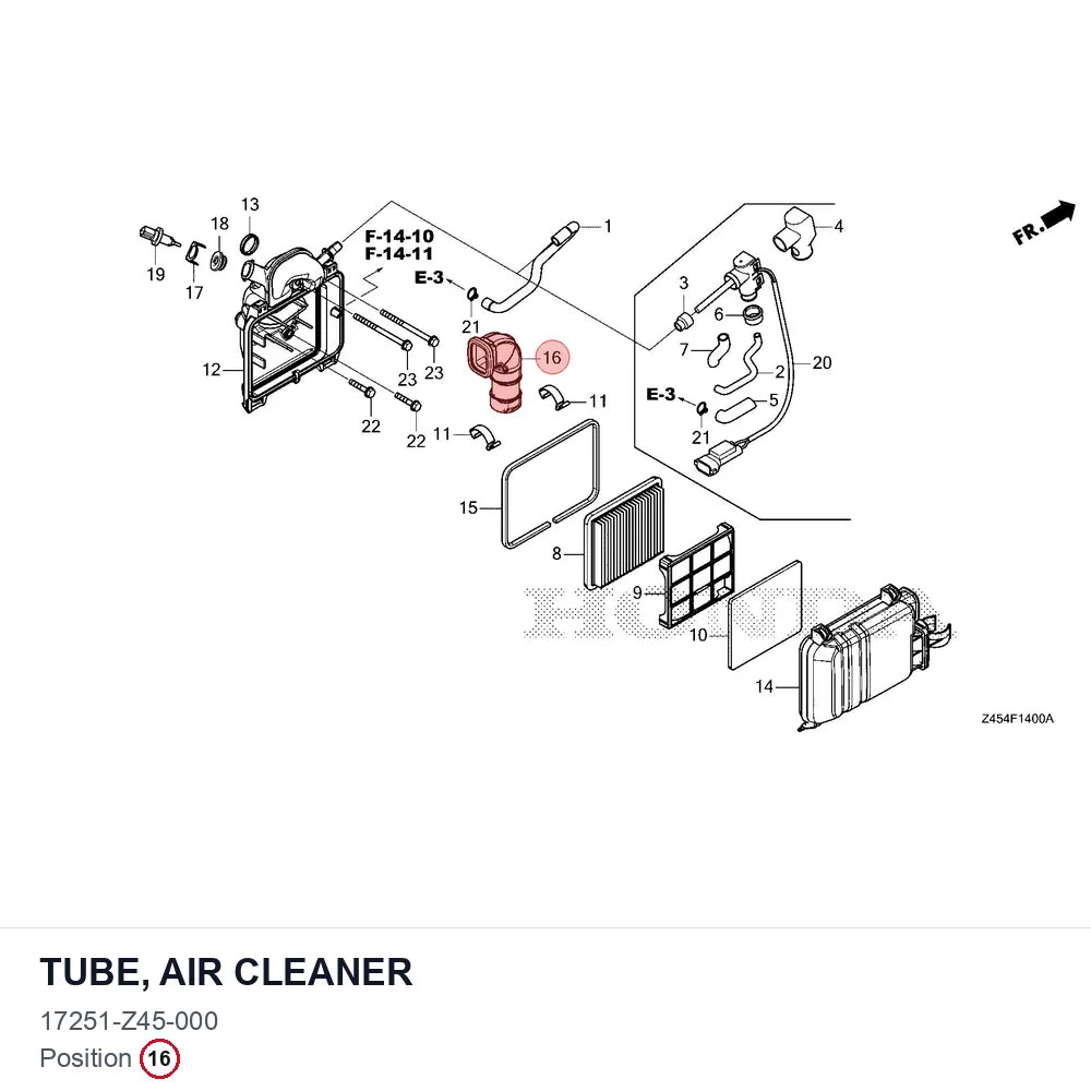 TUBE, AIR CLEANER