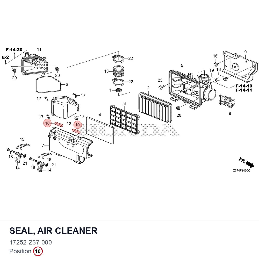 SEAL, AIR CLEANER