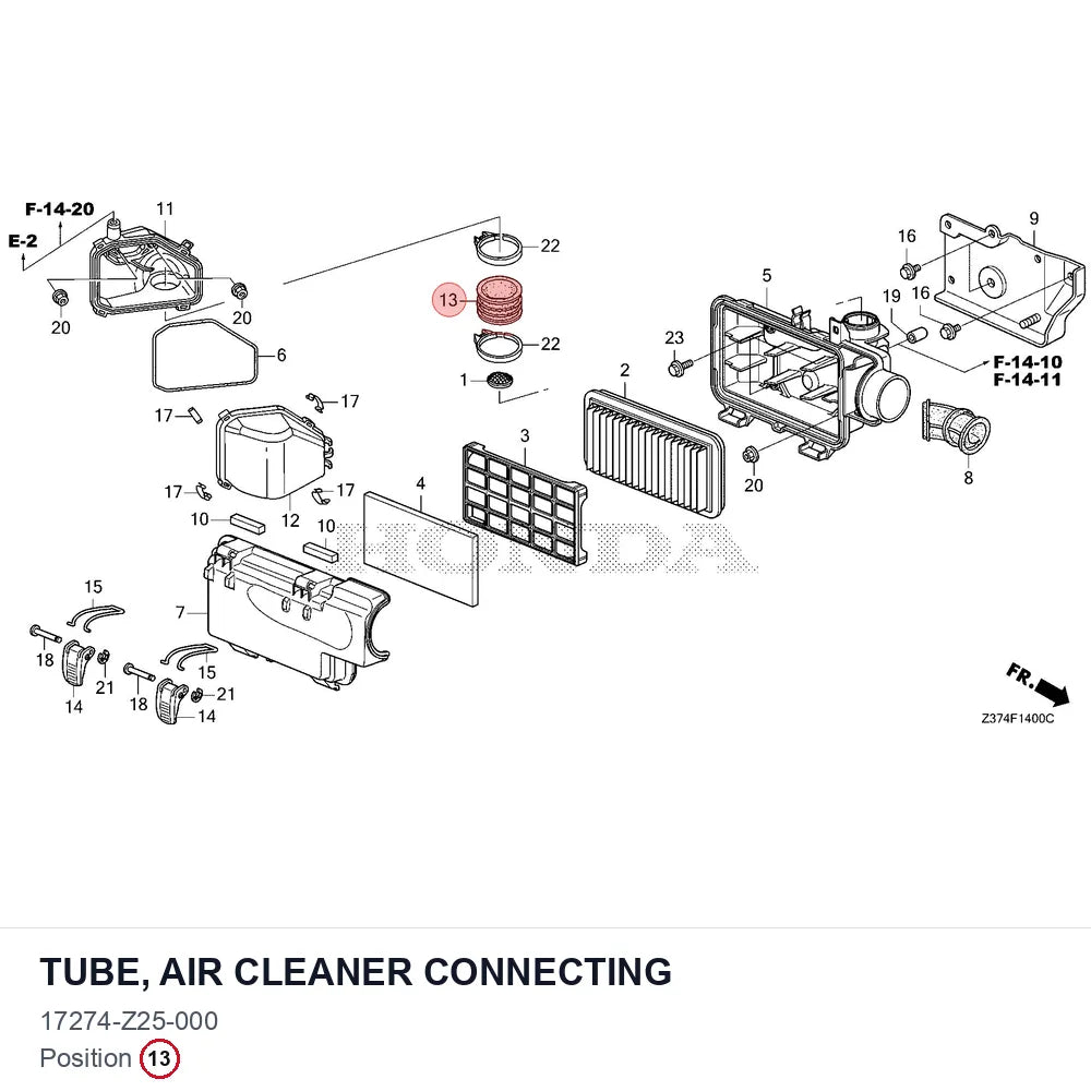 TUBE, AIR CLEANER CONNECTING