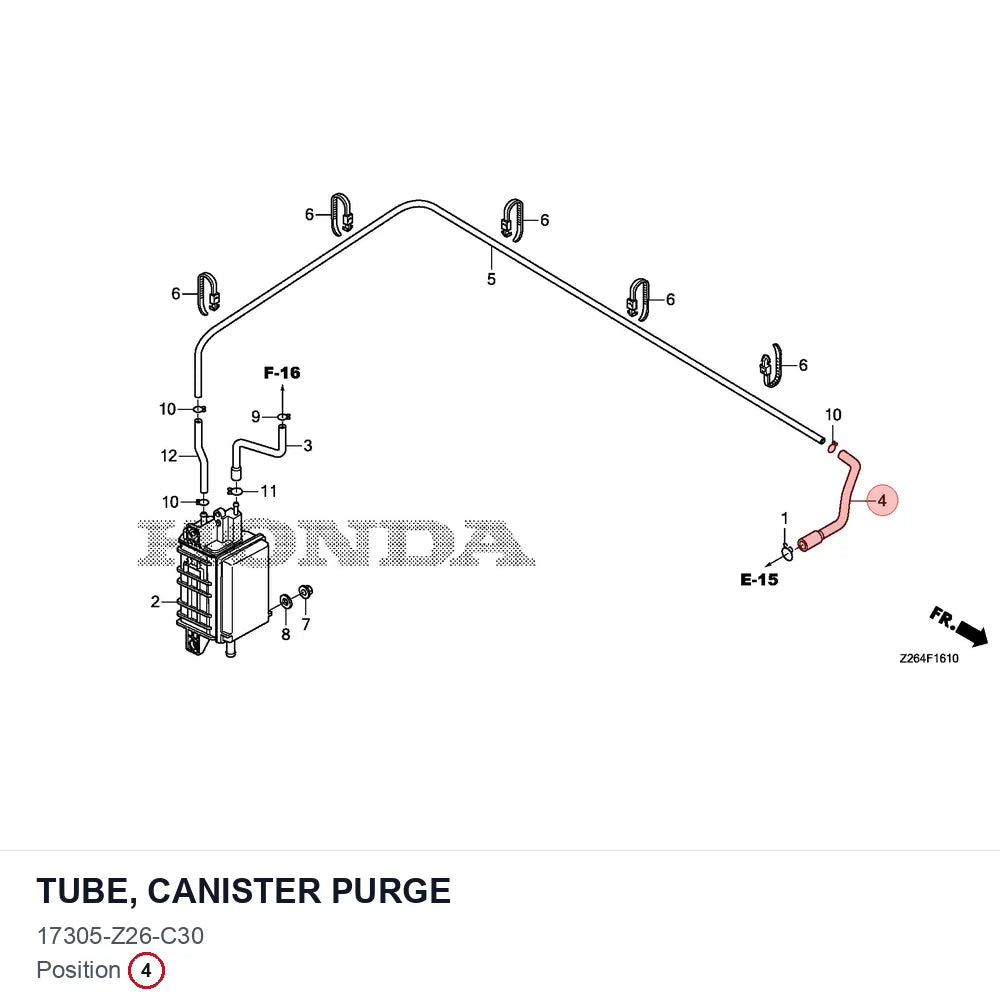 TUBE, CANISTER PURGE
